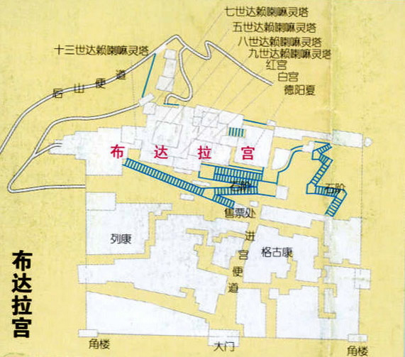 布達拉宮導游地圖